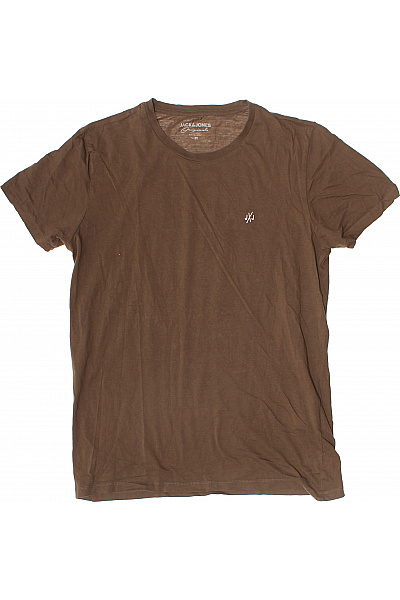 JACK & JONES Pánské tričko s krátkým rukávem a výšivkou hnědé basic Vel. m | JACK & JONES | obrázek 2