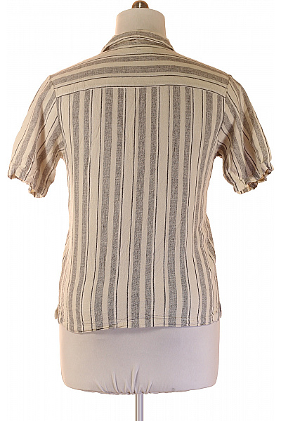 Pánské košile s krátkým rukávem pruhovaná letní lněné Vel. M | Unimoda | obrázek 3