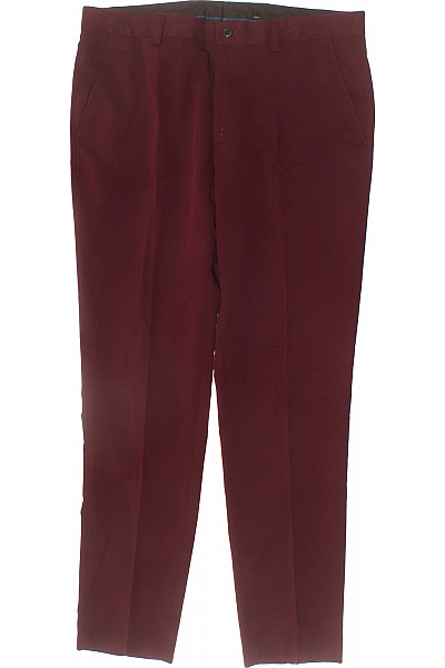 JACK & JONES Pánské Elegantní červené Kalhoty Rovné S Kapsami Vel. 52
