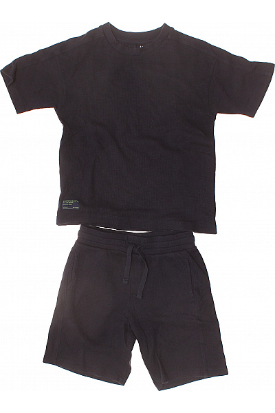 Next dětská chlapecká souprava bavlněné černé krátký rukáv šortky Vel. EU 122 | Next | obrázek 2