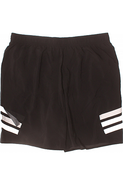 ADIDAS Pánské černé Sportovní Kraťasy S Pruhy Velikost XL
