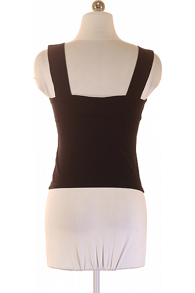 dámské černé tílko bez rukávů hranatý výstřih basic Velikost 36 | Unimoda | obrázek 2