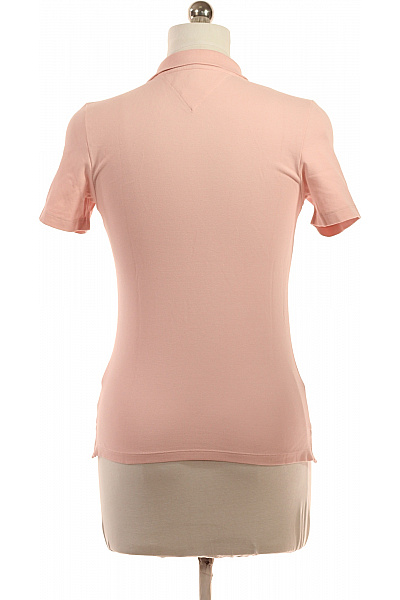TOMMY HILFIGER růžové bavlněné polo tričko s krátkým rukávem basic Vel. l | TOMMY HILFIGER | obrázek 2