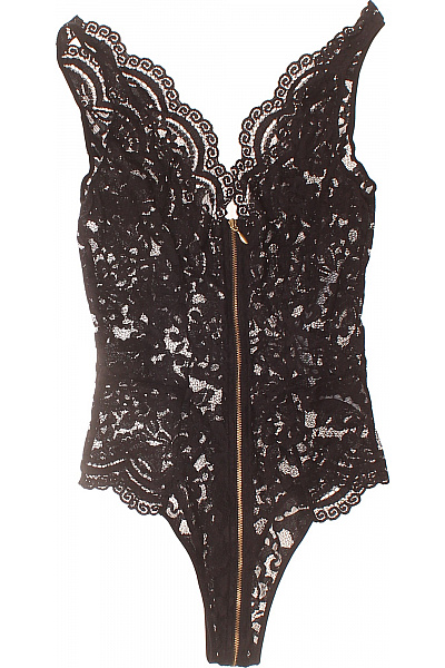 JETTE Dámské černé krajkové body se zipem Vel. EU 38 | JETTE | obrázek 3