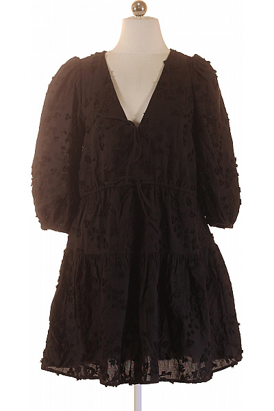 Other Stories Černé šaty s krátkým rukávem a výšivkou volnočasové boho Vel. 36 | Other Stories | obrázek 2