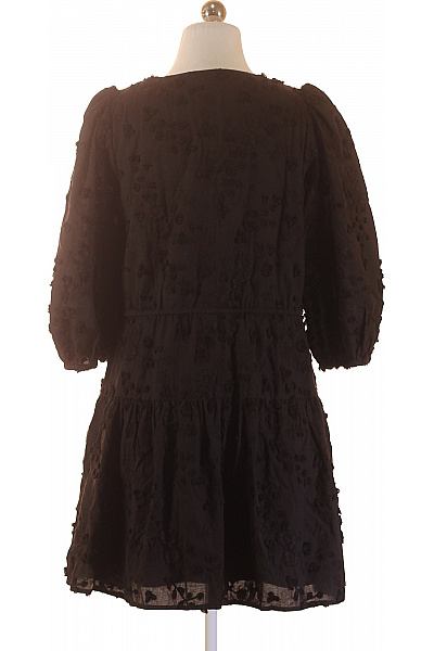 Other Stories Černé šaty s krátkým rukávem a výšivkou volnočasové boho Vel. 36 | Other Stories | obrázek 3