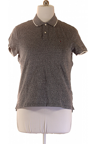 TOMMY HILFIGER Pánské tričko s krátkým rukávem a límečkem šedé Velikost EU XL | TOMMY HILFIGER | obrázek 2