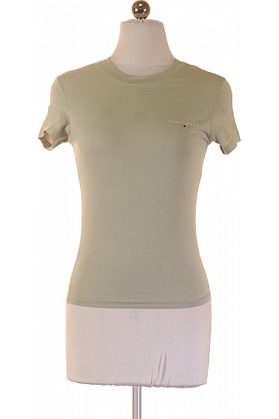 TOMMY HILFIGER Zelené tričko s krátkým rukávem a výšivkou basic Vel. XS | TOMMY HILFIGER | obrázek 2