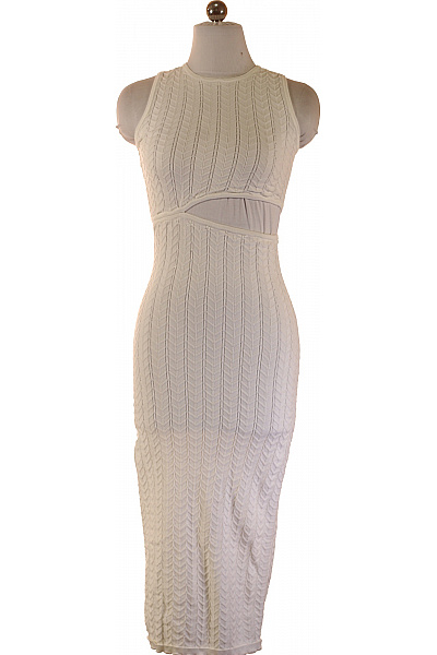 Bershka Dámské Pletené šaty Bez Rukávů Midi Asymetrické Letní Sexy Velikost S