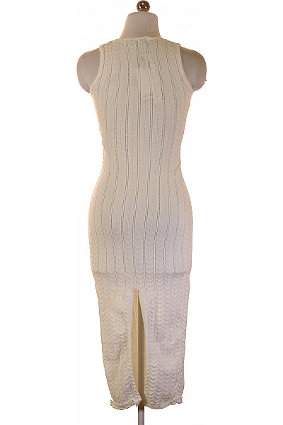 Bershka Dámské pletené šaty bez rukávů midi asymetrické letní sexy Velikost S | Bershka | obrázek 2