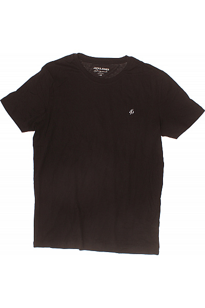 JACK & JONES Pánské Tričko S Krátkým Rukávem černé Basic S Výšivkou Vel. M