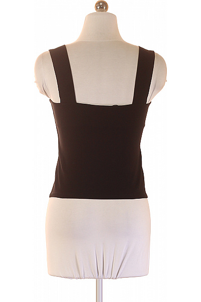 dámské bavlněné tílko černé bez rukávů hranatý výstřih basic Vel. 36 | Unimoda | obrázek 2