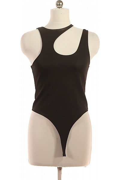 Dámské Tričko Bez Rukávů černé Asymetrické S Průstřihy Velikost L