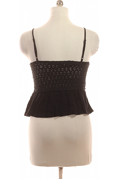 Dámská krajková halenka bez rukávů černá boho Velikost 38 | Unimoda | obrázek 2