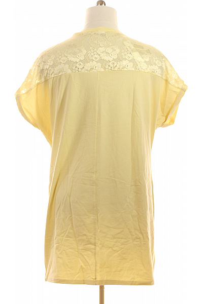 URBAN CLASSICS Dámské tričkové šaty žluté krajkové volnočasové letní bavlněné Vel. XL | URBAN CLASSICS | obrázek 2