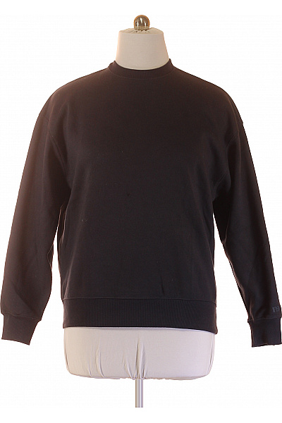 PULL&BEAR Pánské Mikiny S Dlouhým Rukávem Bavlněné Jednobarevné Přes Hlavu Crewneck Vel. M