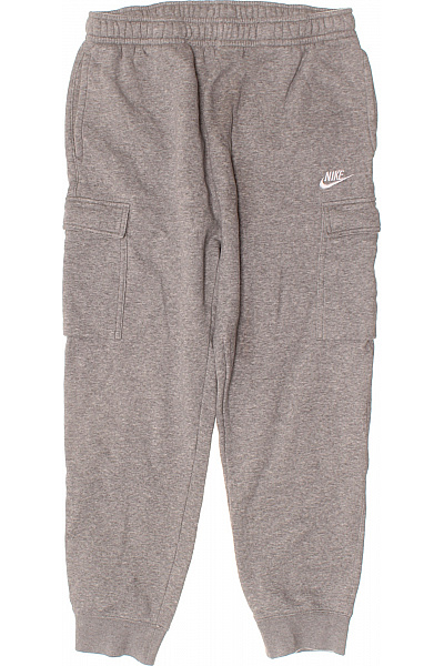 Nike pánské tepláky šedé s kapsami volnočasové bavlněné Velikost l | Nike | obrázek 2