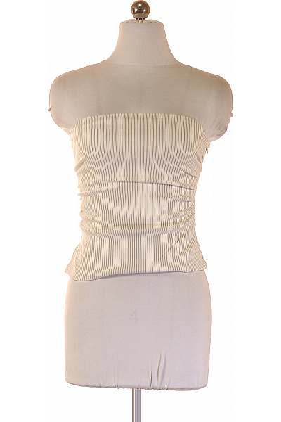 Bershka Dámské Pruhované Tílko Bez Rukávů Vel. XS