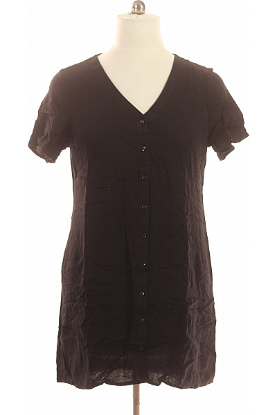 VERO MODA Dámské viskózové šaty košilové propínací letní volnočasové černé Velikost XL | VERO MODA | obrázek 2