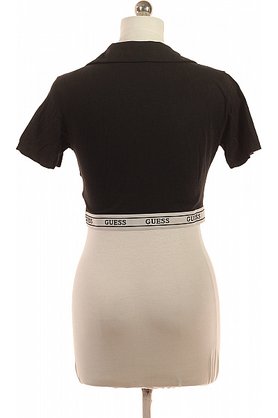 Guess dámské černé tričko s krátkým rukávem a potiskem Velikost xl | Guess | obrázek 2