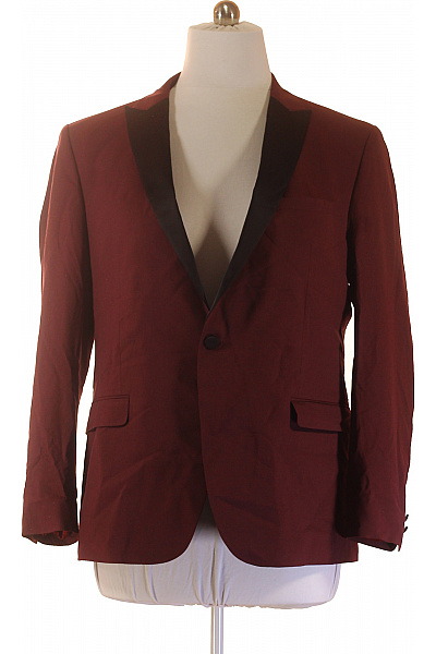 LAWRENCE GREY Pánské vínové smokingové sako elegantní společenské jednořadé s jedním knoflíkem Vel. EU 42 | LAWRENCE GREY | obrázek 2