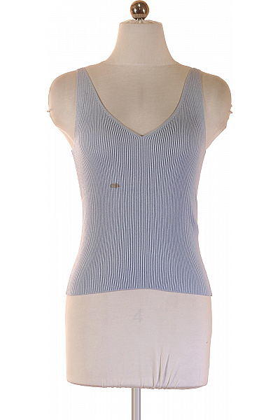 Judith Williams Modré Pruhované Tílko Bez Rukávů Velikost S