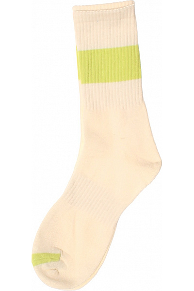 Ponožky Pruhované Zelené Bavlněné