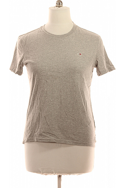 TOMMY HILFIGER Dámské Bavlněné Tričko S Krátkým Rukávem A Kulatým Výstřihem Basic Velikost XL