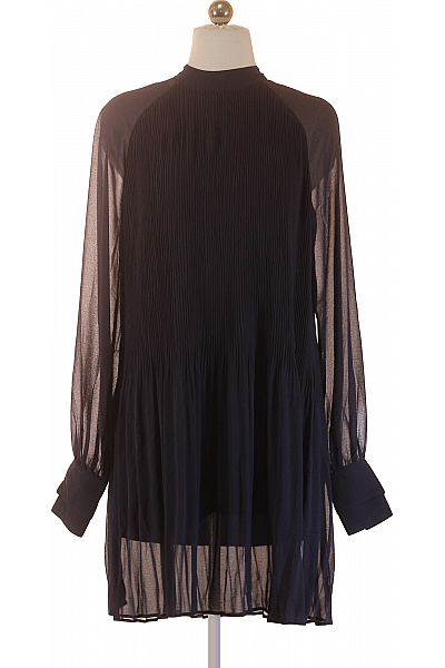 Hugo Boss Dámské šaty Plisované S Dlouhým Rukávem Elegantní černé Velikost DE 36