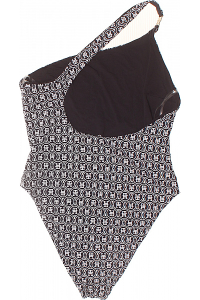 TOMMY HILFIGER jednodílné asymetrické plavky černobílé s potiskem Vel. M | TOMMY HILFIGER | obrázek 2