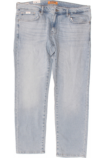 ONLY & SONS Džíny Pánské Modré Rovné Bavlněné Seprané Vel. 36/32