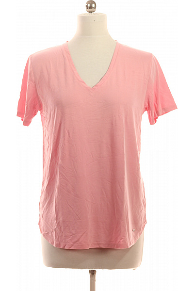 key largo Dámské tričko s krátkým rukávem růžové jednobarevné basic modalové Velikost M | key largo | obrázek 2