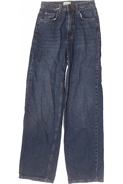 LeGer By Lena Gercke Dámské Džíny Modré Volné S Vysokým Pasem Bavlněné Vel. 34
