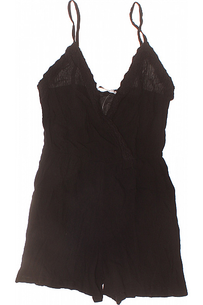 Dámský černý Overal Bez Rukávů Krajkový Letní Vel. 36