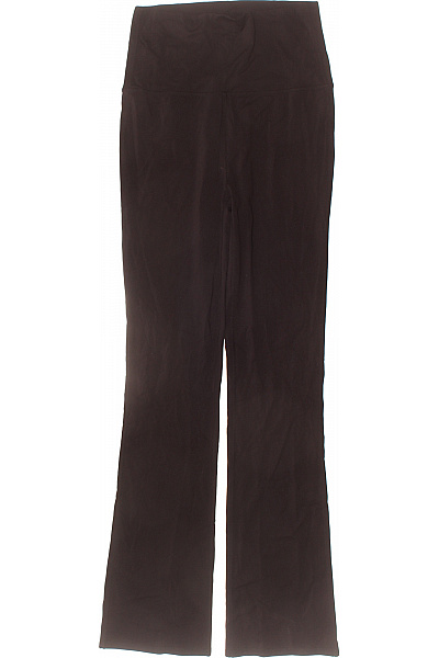 Dámské hnědé volnočasové kalhoty s vysokým pasem široké Velikost 34 | Unimoda | obrázek 2