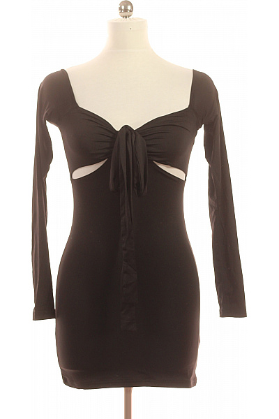 MISSPAP Dámské černé šaty s dlouhým rukávem a odhalenými rameny Velikost 38 | MISSPAP | obrázek 2