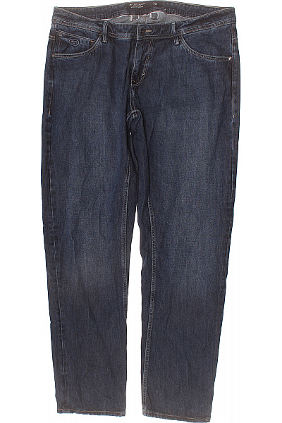 TOM TAILOR Džíny Pánské Modré Rovné Strečové S Kapsami Vel. W38/L34