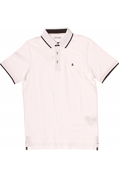 JACK & JONES Pánské polo tričko s krátkým rukávem a límečkem bílé Velikost M | JACK & JONES | obrázek 2