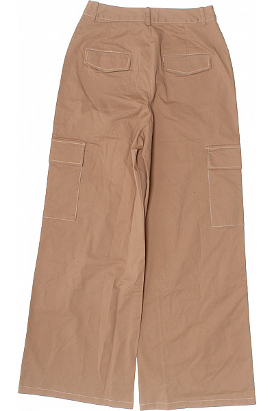 Dámské bavlněné cargo kalhoty volnočasové béžové s kapsami Velikost 36 | Unimoda | obrázek 2