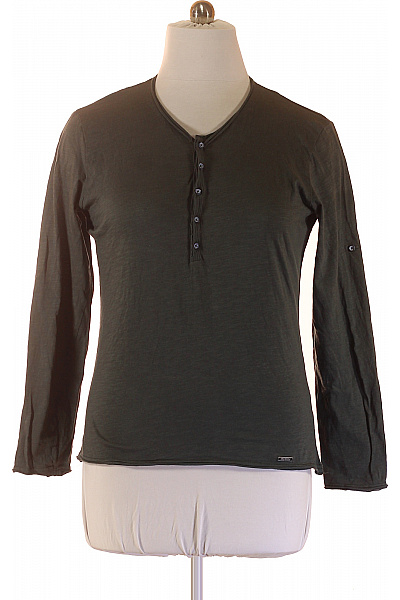 key largo Pánské tričko s dlouhým rukávem henley zelené bavlněné basic Velikost L | key largo | obrázek 2