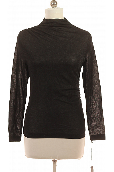 DRYKORN Dámské Tričko S Rolákem A Dlouhým Rukávem černé Průhledné Vel. M