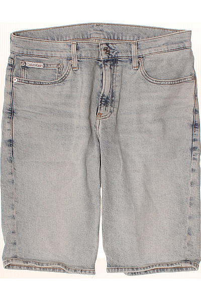 Calvin Klein Modré Džínové Kraťasy Volnočasové S Kapsami Velikost 102