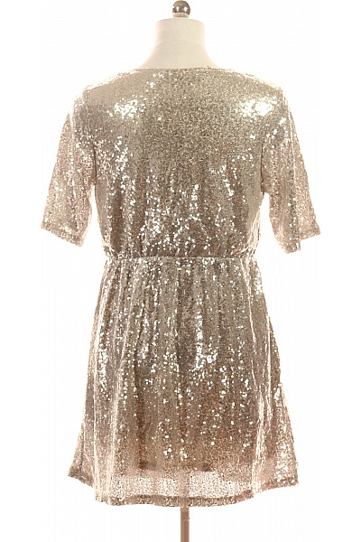 VERO MODA Dámské šaty zavinovací krátké třpytivé společenské Velikost M | VERO MODA | obrázek 2