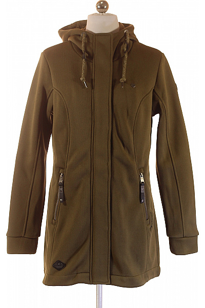 Ragwear Dámská Zelená Softshellová Bunda S Kapucí Prodloužená Outdoorová Velikost S