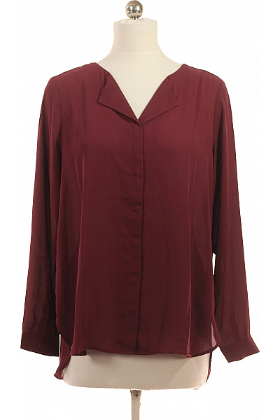 VILA Dámská Košile S Dlouhým Rukávem Elegantní Lesklá červená Vel. Xl