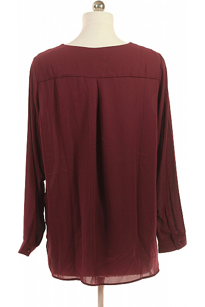 VILA Dámská košile s dlouhým rukávem elegantní lesklá červená Vel. xl | VILA | obrázek 2