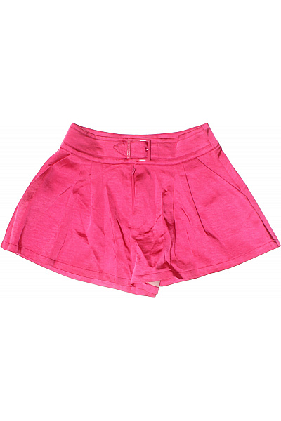 Dámské Růžové Kraťasy S Páskem Elegantní Mini Velikost EU 38
