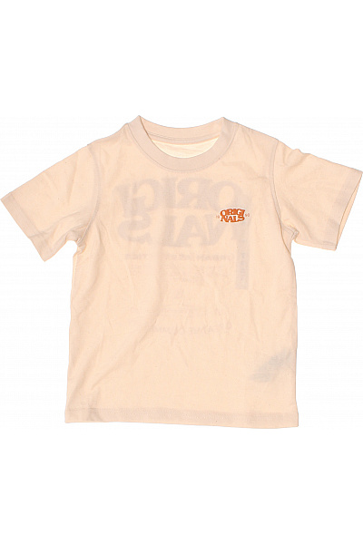 JACK & JONES Dětské Chlapecké Bavlněné Tričko S Krátkým Rukávem Béžové Vel. 122