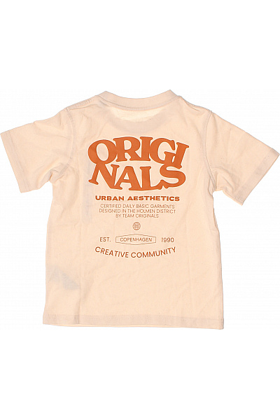 JACK & JONES Dětské chlapecké bavlněné tričko s krátkým rukávem béžové Vel. 122 | JACK & JONES | obrázek 2