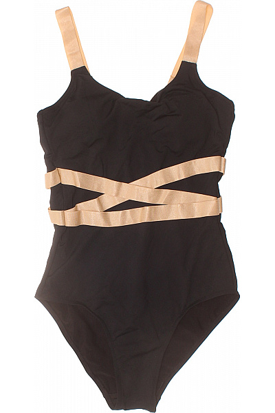 Dámské jednodílné plavky černé s pásky | Unimoda | obrázek 2
